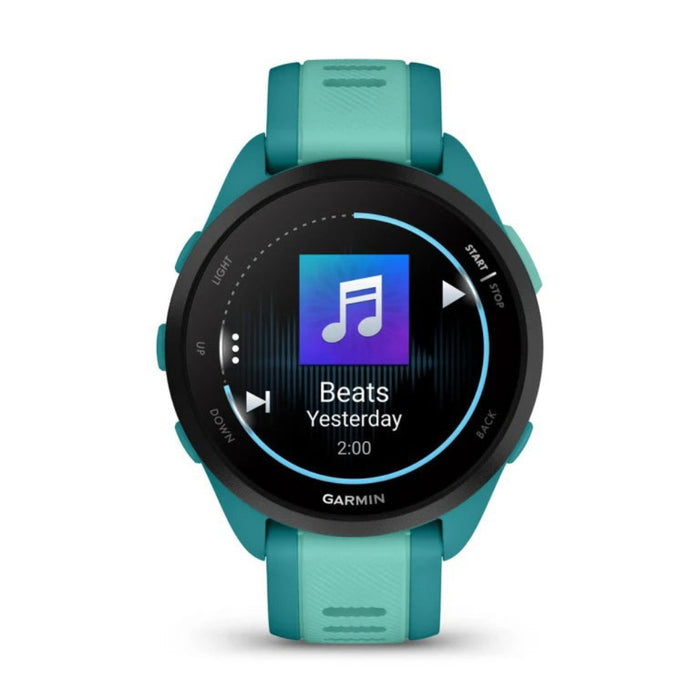 Garmin Unisex Turqouise Forerunner 165 Music Colorful AMOLED Display Training Metrics and Recovery Insights Music on Your Wrist Running Smartwatch - 010-02863-32