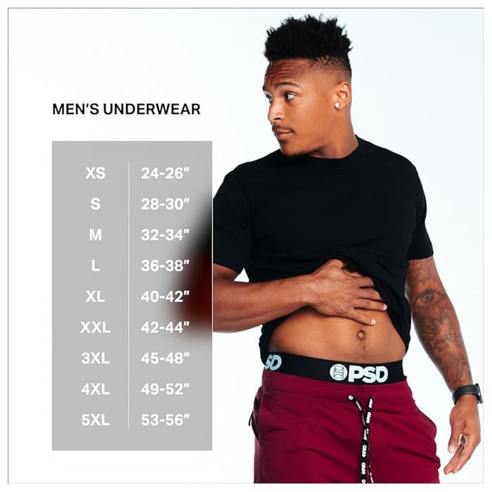 PSD Men's Multicolor Moisture-wicking Fabric Money Rose Boxer Brief Extra Large Underwear - 423180025-MUL-XL