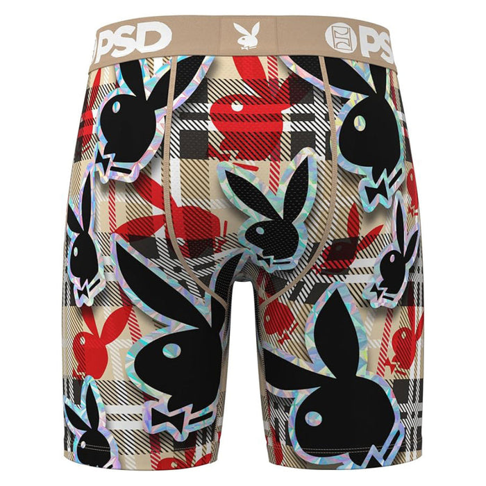 PSD Men's Multicolor Playboy Checkmate Boxer Briefs Extra Large Underwear - 325180009-MUL-XL