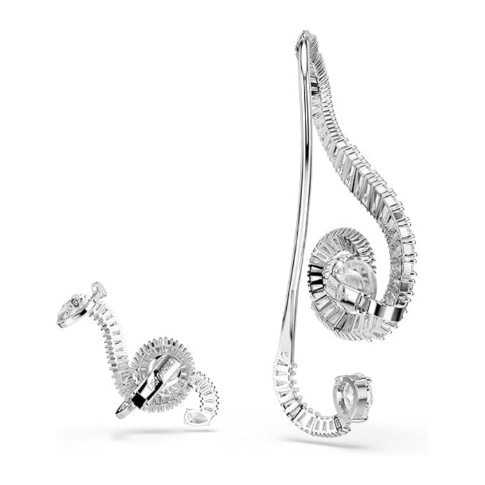 Swarovski Women's Clear Crystal & Pearls Rhodium Finish Clip Earrings - 5720866