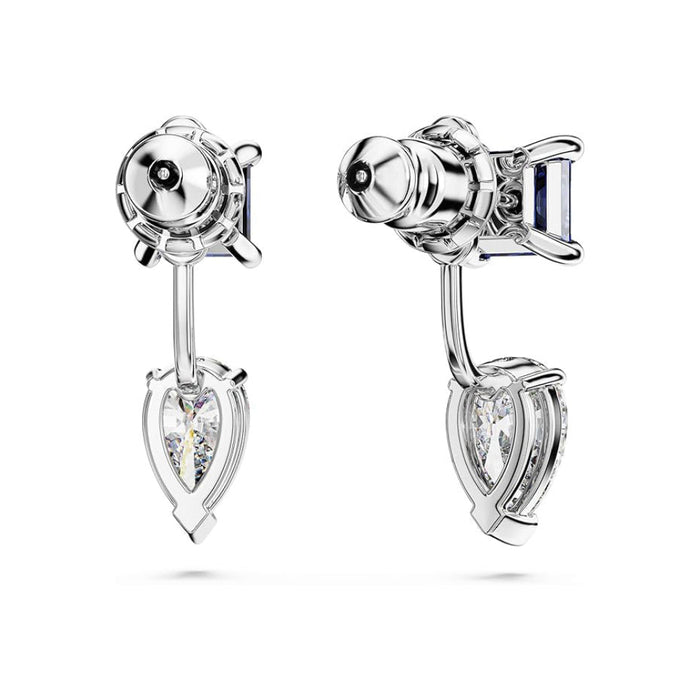 Swarovski Women's Blue and Clear Mixed-Cut Stones in a Rhodium Finished Setting Mesmera Earring Jackets - 5665767