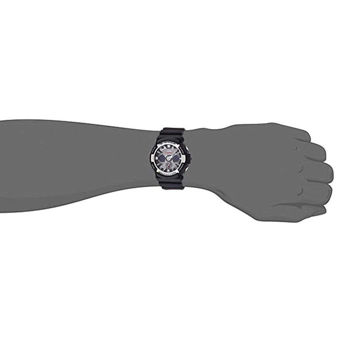 Casio Men's Gunmetal and Blak Dial Plastic Band G-Shock Quartz Sport Watch - GA-200-1ACR