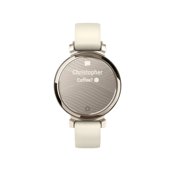 Garmin Lily 2 Women's Coconut Metal Hidden Display Patterned Lens Up To 5 Days Battery Life Small And Stylish Smartwatch - 010-02839-00