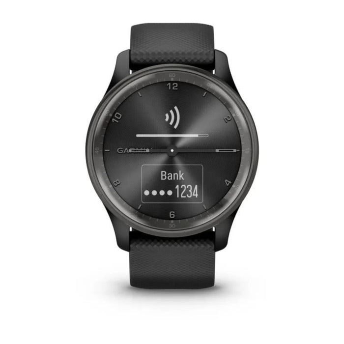 Garmin vivomove Trend Black Dial Long-Lasting Battery Life Dynamic Watch Hands and Touchscreen Display Stylish Hybrid Smartwatch - 010-02665-00