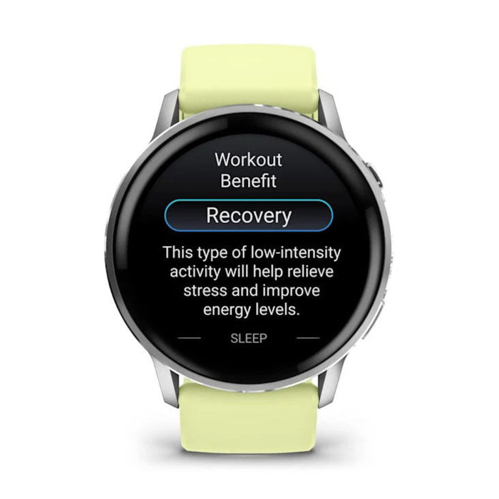 Garmin Venu® 4 - 45mm Unisex Silver With Citron Silicone Band Bright And Colorful Display Built-in Flashlight 12 Days Of Battery Life Advanced Health And Fitness GPS Smartwatch - 010-03014-02