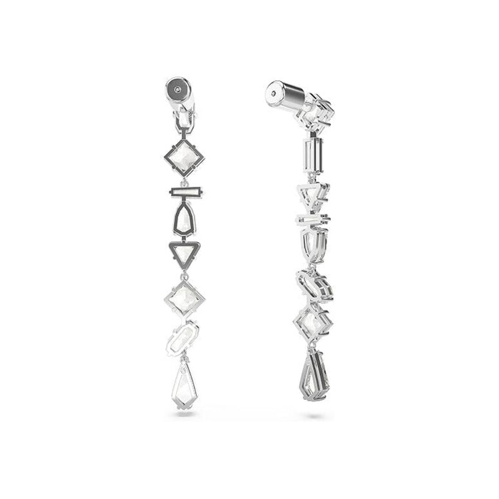 Swarovski Women's Clear Crystals In A Rhodium Finished Setting Mesmera Drop Earrings - 5661687