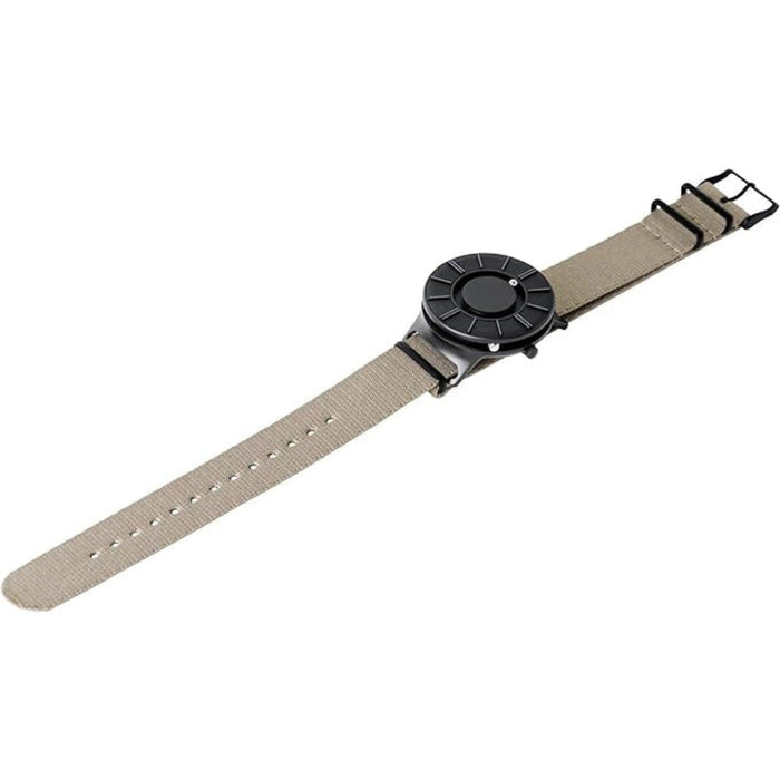Eone Unisex Black Dial Biege Nylon Band Analog Bradley Apex Swiss Quartz Watch - APEX-N-BIEGE