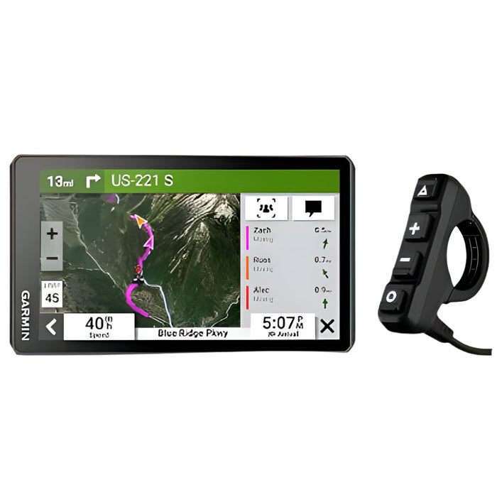 Garmin Unisex Black Motorcycle or ATV Control Your zūmo® XT2 Motorcycle Navigator Or Compatible Tread® Device Zoom In And Out Of Maps Control Music Mark Waypoints Handlebar Controller For Use On Snowmobile - 010-02974-00