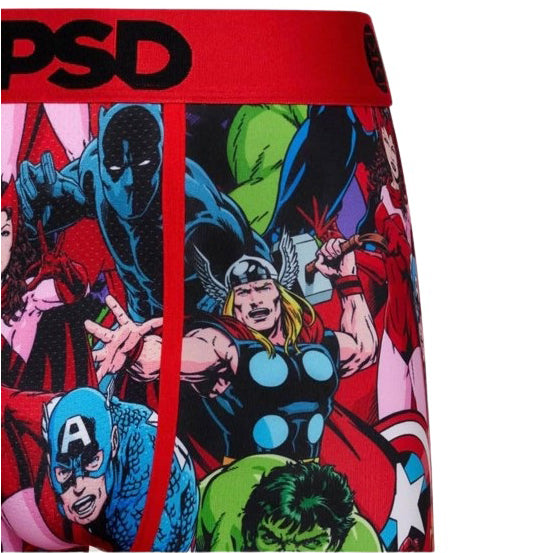 PSD Men's Multicolor Avengers Squad Boxer Briefs Underwear - 423180200-MUL