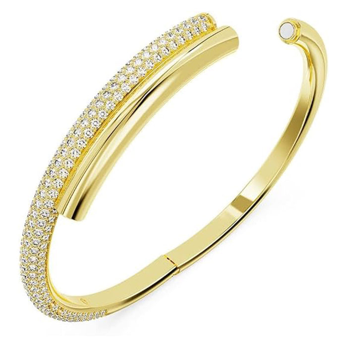 Swarovski Women's Gold-Tone Finish, Medium Crystal Dextera Bangle Bracelet - 5669498