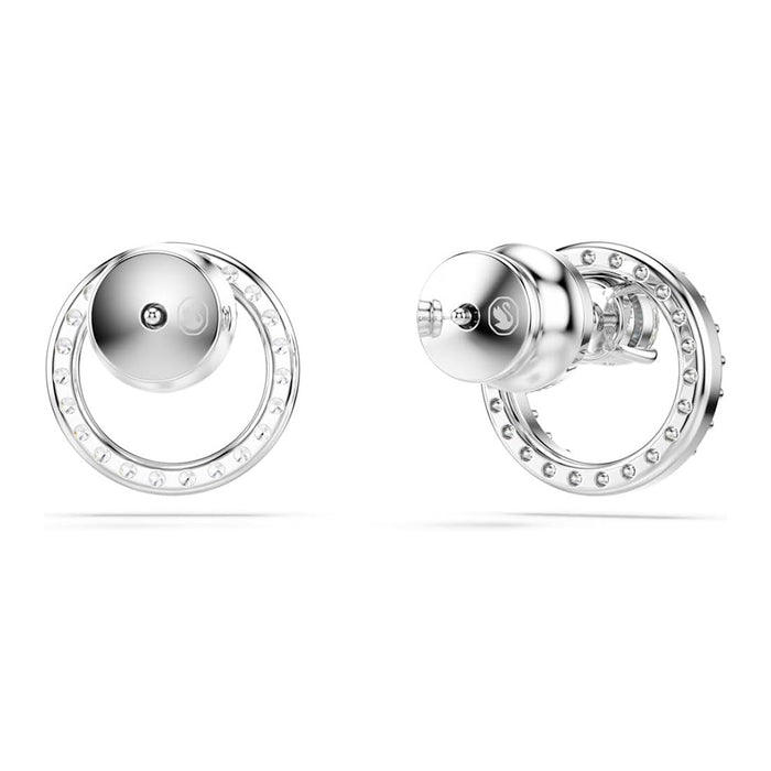 Swarovski Women's White Constella Crystal on a Rhodium Finish Jewelry Collection Stud Earrings - 5692262
