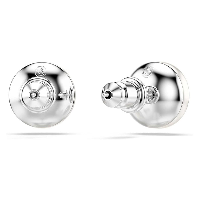 Swarovski Women's White Crystal Pearl on a Rhodium Plated Jewelry Collection Matrix Stud Earrings - 5747752