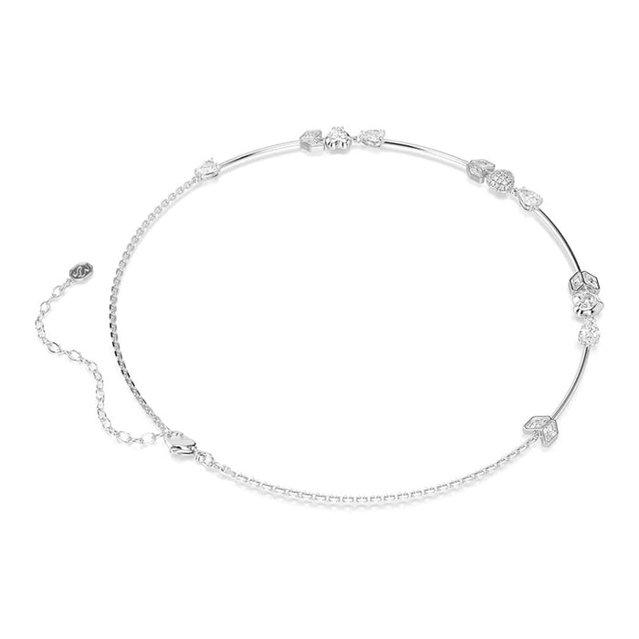 Swarovski Women's White Rhodium Plated Heart with Arrow Idyllia Necklace - 5743411