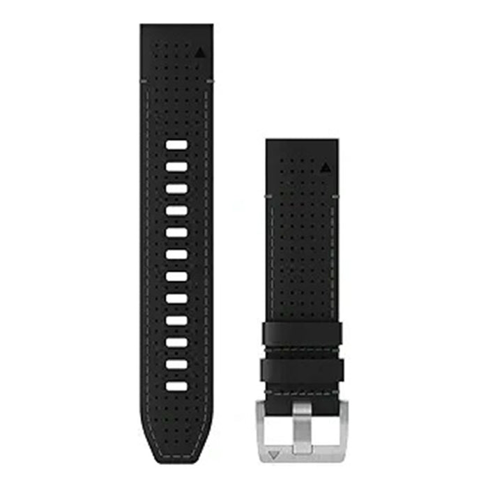 Garmin Unisex Black/Green Leather 22 MM QuickFit FKM Hybrid Watch Band - 010-13225-09