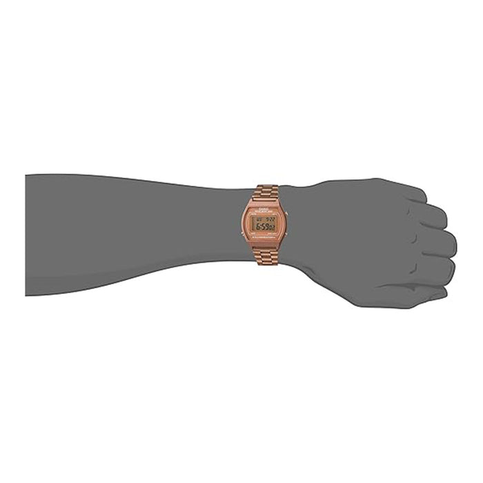 Casio Women's Rose Gold Dial Stainless Steel Band Digital Japanese Quartz Watch - B640WC-5ADF(2)