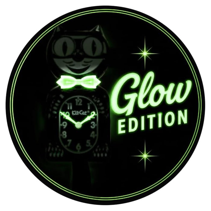 Kit Cat Klock Classic Black Glow Limited Edition Wall Clock - BC-1-Glow