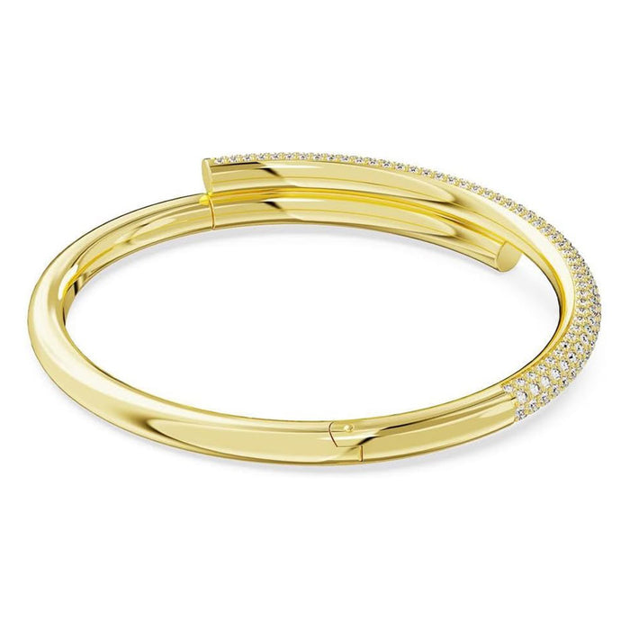 Swarovski Women's Gold-Tone Finish, Medium Crystal Dextera Bangle Bracelet - 5669498