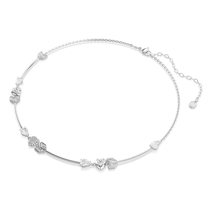 Swarovski Women's White Rhodium Plated Heart with Arrow Idyllia Necklace - 5743411