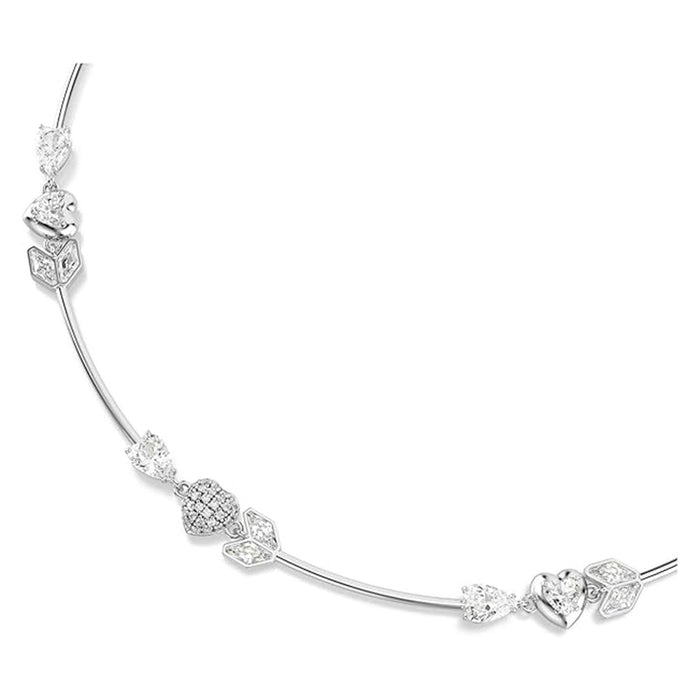 Swarovski Women's White Rhodium Plated Heart with Arrow Idyllia Necklace - 5743411