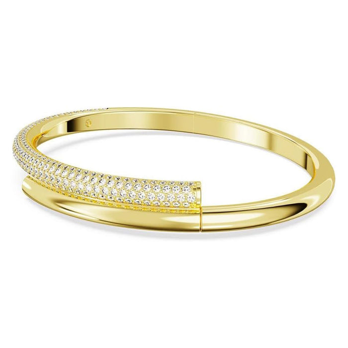 Swarovski Women's Gold-Tone Finish, Medium Crystal Dextera Bangle Bracelet - 5669498