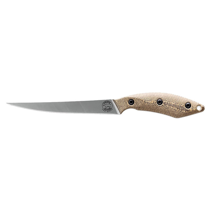 White River Maple/Black Plastic Handle Silver Knives CPM S35VN Stonewashed Blade Knife - WRFK6-RMB