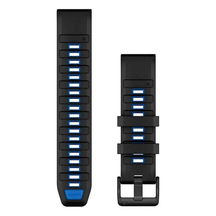 Garmin Unisex Black/Pilot Blue Silicone 22 MM QuickFit Watch Band - 010-13392-09
