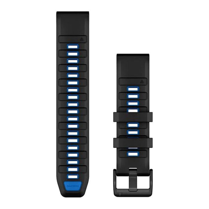 Garmin Unisex Black/Pilot Blue Silicone 26 MM QuickFit Watch Band - 010-13393-09