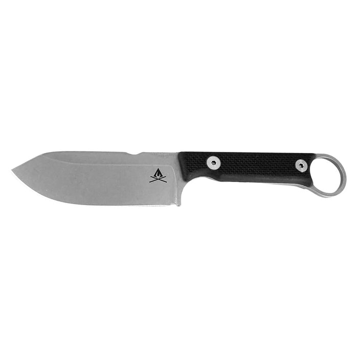 White River Black G-10 handle Silver Knives Firecraft 3.5 Pro Fixed Blade Knife - WRFC3.5-TBL-MAG