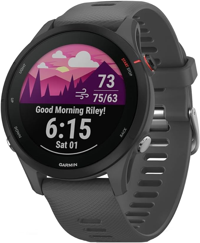 Garmin Forerunner 255 Slate Gray Smaller GPS Running Advanced 