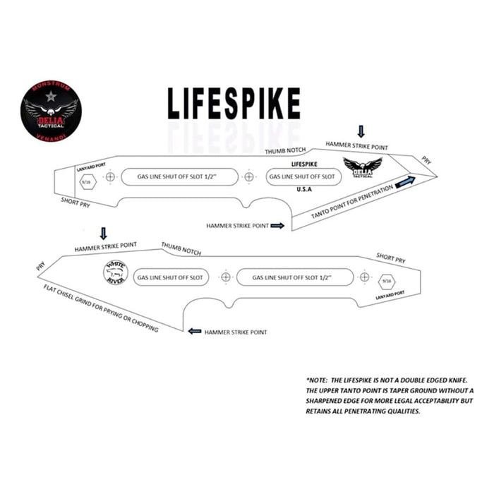 White River Black Delia Tactical Life Spike - WRDT-LSP