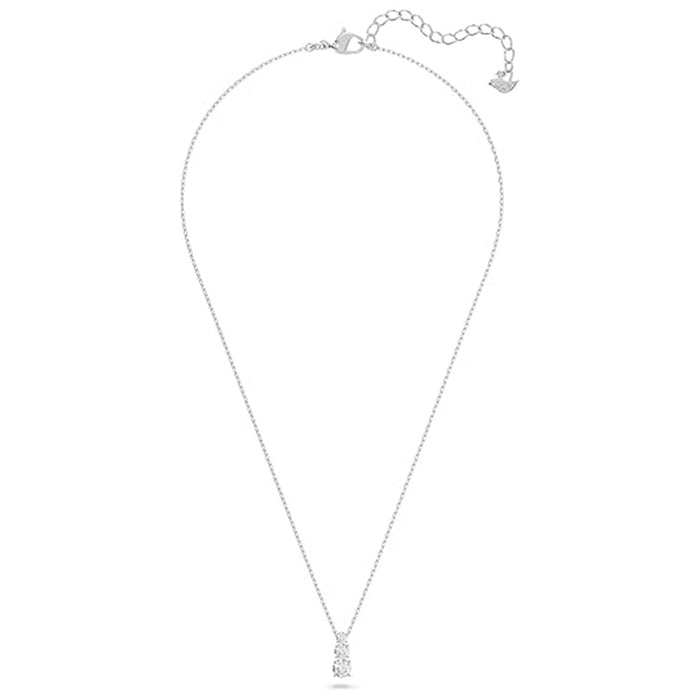 Swarovski Women's Clear White Attract Trilogy Crystals Pendant and Earrings Jewelry Collection Necklace - 5414970