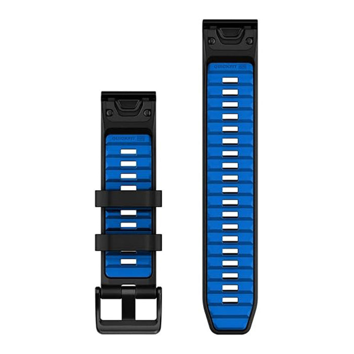 Garmin Unisex Black/Pilot Blue Silicone 22 MM QuickFit Watch Band - 010-13392-09