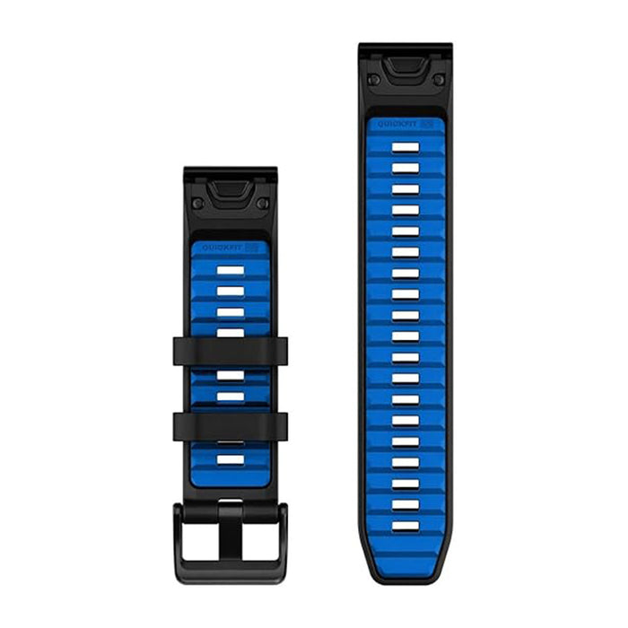 Garmin Unisex Black/Pilot Blue Silicone 26 MM QuickFit Watch Band - 010-13393-09