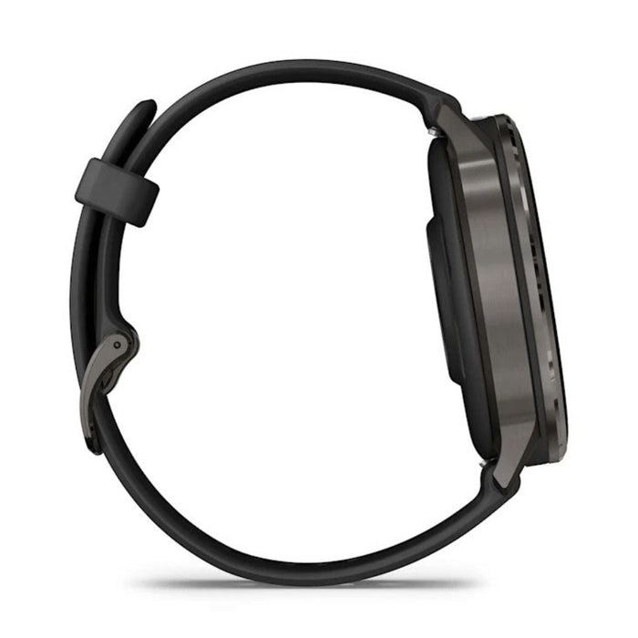 Garmin Venu® 4 - 45mm Unisex Slate with Black Silicone Band Bright And Colorful Display Built-in Flashlight 12 Days Of Battery Life Advanced Health And Fitness GPS Smartwatch - 010-03014-00