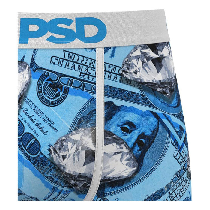 PSD Men's Multicolor Blue Fortune Mid Length Boxer Briefs Large Underwear - 425180127-MUL-L