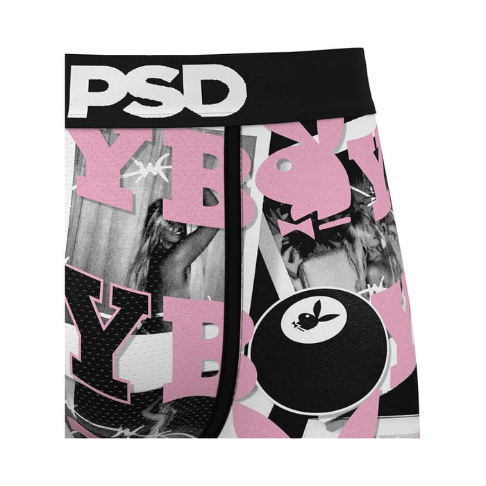 PSD Men's Multicolor Playboy 8Ball 7 Inch Inseam Moisture-Wicking 4-Way Stretch Boxer Briefs Extra Large Underwear - 424180007-MUL-XL