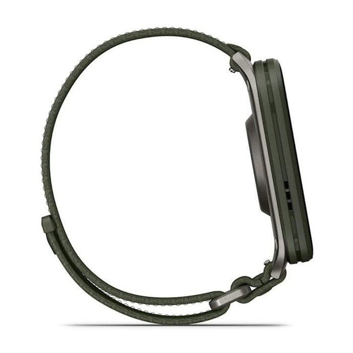 Garmin® Venu® X1 Unisex Moss With Titanium Caseback And Moss ComfortFit Nylon Band AMOLED Display Advanced Health And Fitness Features Thin And Lightweight GPS Smartwatch  - 010-02980-01