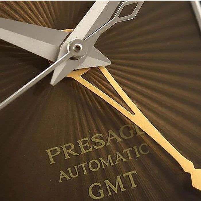 Seiko Presage Cocktail Time Men's Brown Dial Black Calfskin Band Automatic Watch - SSK039