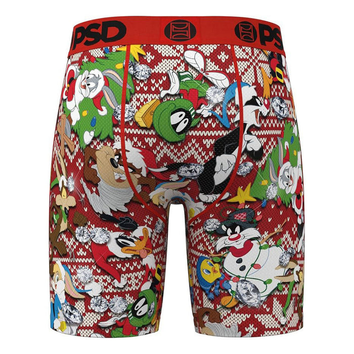 PSD Men's Multicolor Looney Holiday 7 Inch Inseam Moisture-Wicking 4-Way Stretch Boxer Briefs Medium Underwear - 424180016-MUL-M
