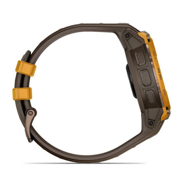 Garmin Instinct® Unisex Bronze/Sunburst With Cocoa Silicone Band Crossover AMOLED Analog Watch Hands And Bright AMOLED Display Rugged Hybrid GPS Smartwatch  - 010-03398-01