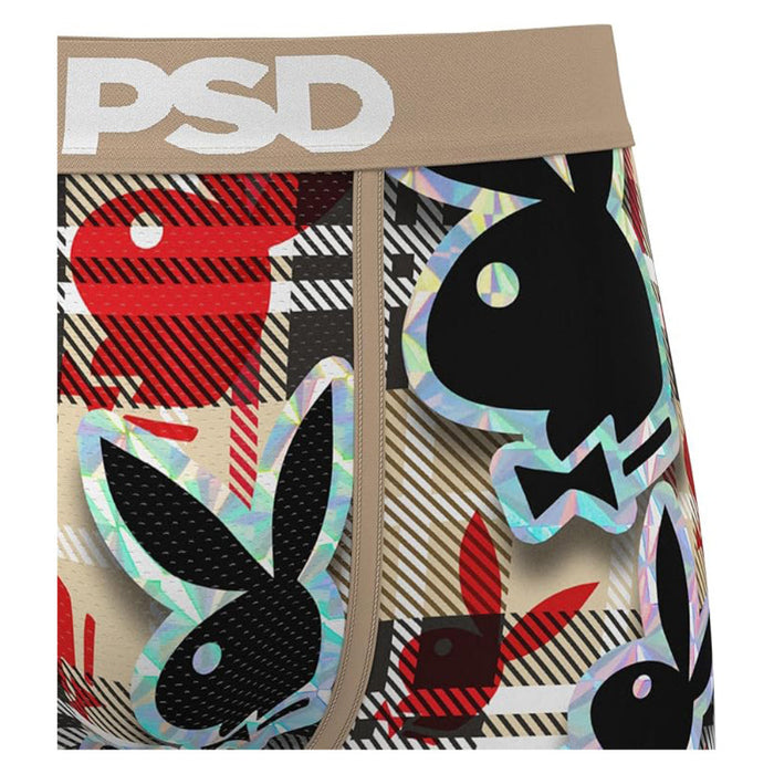 PSD Men's Multicolor Playboy Checkmate Boxer Briefs Extra Large Underwear - 325180009-MUL-XL