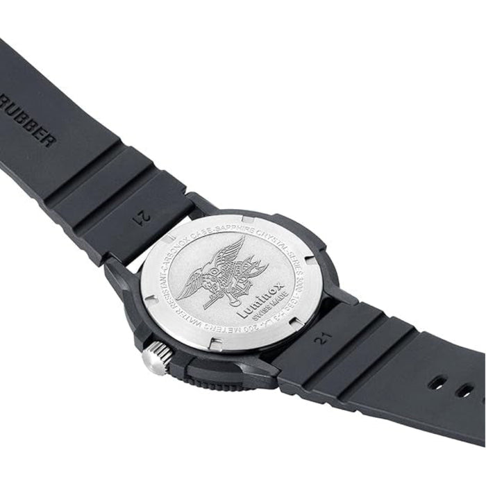 Luminox Men's White Dial Black Rubber Band Navy Seal Quartz Watch - XS.3007.EVO.S