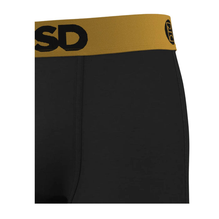 PSD Men's Black Gold Solid Luxe Modal Boxer Briefs Large Underwear - 325180098-BLK-L
