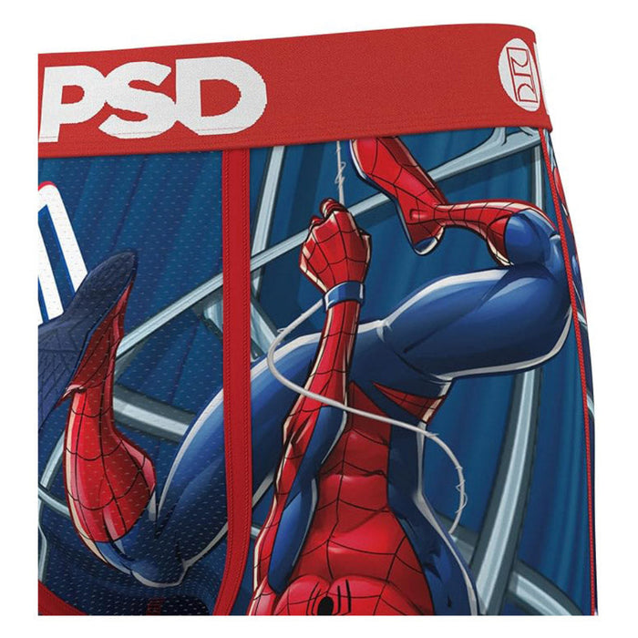 PSD Men's Multicolor Marvel Webbed Up Mid Length Boxer Briefs XX-Large Underwear - 425180125-MUL-XXL