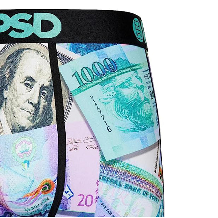 PSD Men's Multicolor World Currency Boxer Briefs Underwear - 323180105-MUL