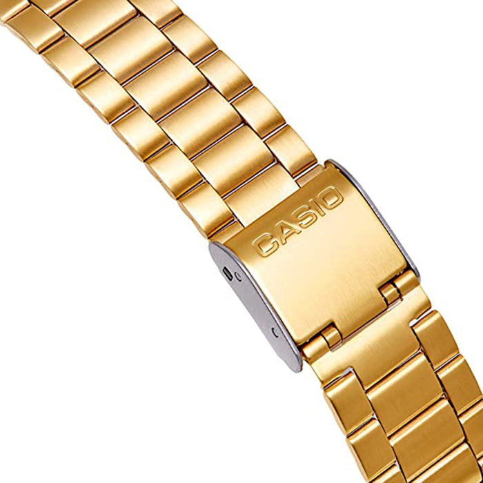 Casio Men's Gold Dial Stainless Steel Band Analog-Digital Quartz Watch - AQ-230GA-9DMQ