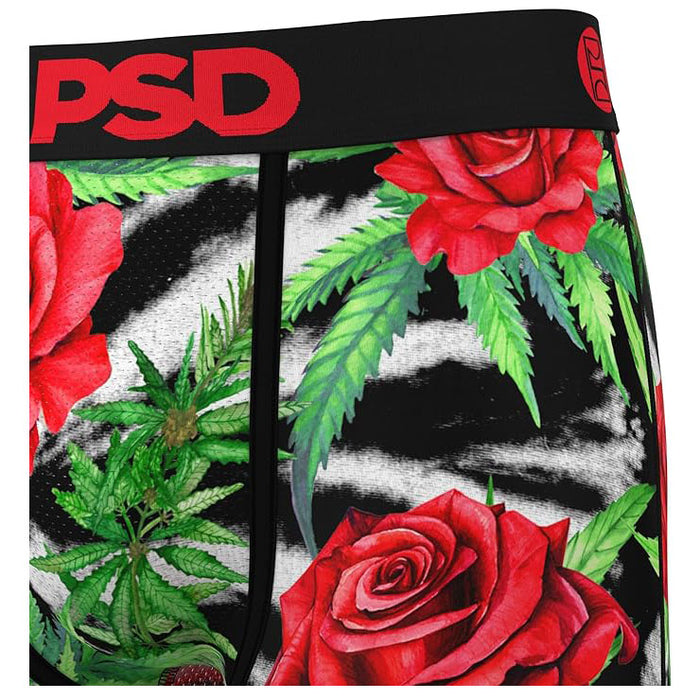 PSD Men's Multicolor Red Rose Buds Boxer Brief Medium Underwear - 224180036-MUL-M