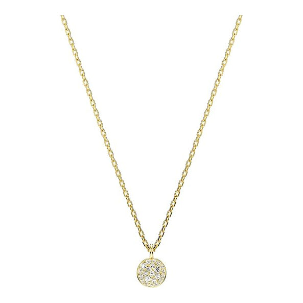 Swarovski Women's Meteor Motif With Snow Pave Of Clear Round-Cut Crystals In A Gold-Tone Finished Setting Sublima Layered Pendant Necklace - 5683442