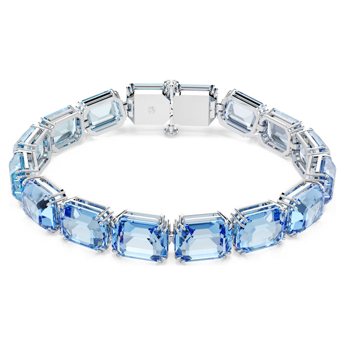 Swarovski Women's Blue Rhodium Finished Octagon Cut Color Gradient Millenia Tennis Bracelet - 5694135
