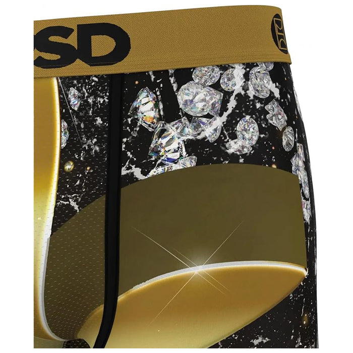 PSD Men's Multicolor Solid Gold Boxer Briefs Small Underwear - 224180101-MUL-S